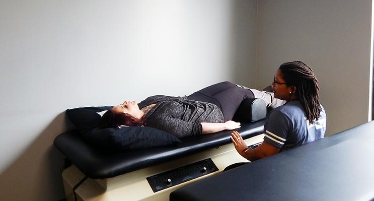 Chiropractic Nashville TN Patient On Decompression Table